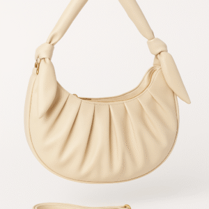 Knotted Soft Crescent Shoulder Nude Beige CB-002